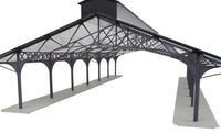 Train Shed with Clear Roof -- Kit: 22-3/8 x 11-9/16 x 6-1/4" 56.8 x 29.3 x 15.8cm