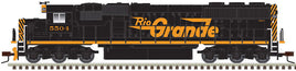 EMD SD50 - Standard DC - Master Silver(TM) -- Denver & Rio Grande Western 5508 (black, orange)