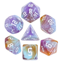 Amethyst Sunset Polyhedral Dice Set (7)