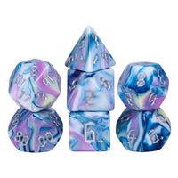 Blooming Violets Polyhedral Dice Set (7)