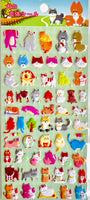 Cats and Dogs Puffy Stickers