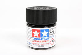 Tamiya Color X-18 Semi-Gloss Black Acrylic Paint 23mL