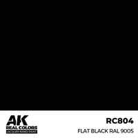 AK Real Colors Flat Black RAL9005 Lacquer Paint 17mL