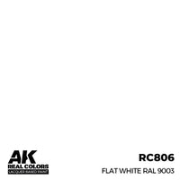 AK Real Colors Flat White 9003 Lacquer Paint 17mL