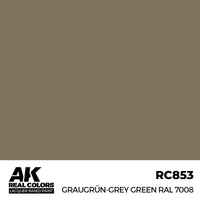 AK Real Colors  Graugrün-Grey Green RAL 7008 Lacquer Paint 17mL