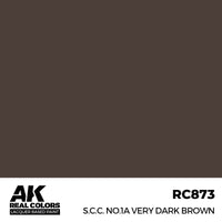 AK Real Colors S.C.C No.1A Very Dark Brown Lacquer Paint 17mL