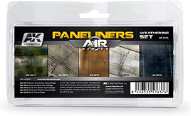 AK Enamel Aircraft Panel Liner Weathering Set