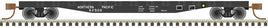 50' Steel Flatcar with Stakes Northern Pacific 62506 (black, white)