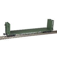 N GSI-GSC 48' Bulkhead Flatcar Master(R) British Columbia Railway 51726 (green, white)