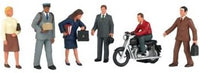 SceneScapes(TM) Figures City People with Motorcycle (7 Pack)