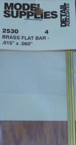 Flat Brass Wire .015 x .060" .04 x .15cm (4 Pack)