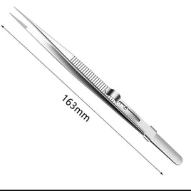 Straight Tweezers with Adjustable Slidelock