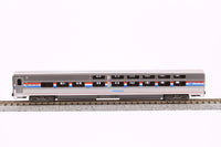 Viewliner II Set 2 Sleepers, Diner, Baggage-Dorm Amtrak (Phase III, silver, red, white, blue)