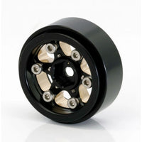 1.0" Black Brass Beadlock Crawler Wheels 1/18 Traxxas TRX4M