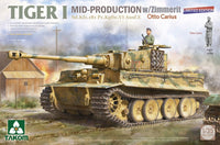 Tiger I Mid Production with Zimmerit (1/35 Scale) Plastic Military Model Kit