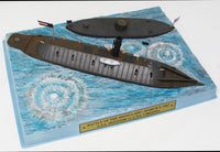 USS Monitor (1/210 Scale) & Merrimack Civil War Ironclad (1/300 Scale) Plastic Ship Model Kit Set