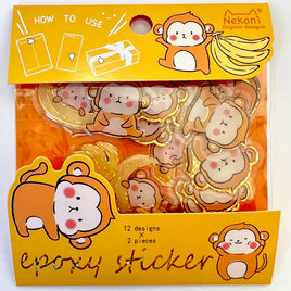 Monkey Shiny Epoxy Sticker Bag