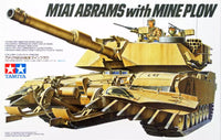 U.S. M1A1 Abrams with Mine Plow (1/35 Scale) Plastic Military Model Kit