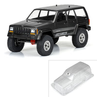 2001 Jeep Cherokee Clear Body for 12.3 inches (313mm) Wheelbase Scale Crawlers