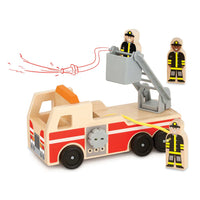 Classic Wooden Fire Truck Play Set