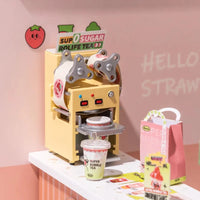 DIY Miniature House Kit: Double Joy Bubble Tea