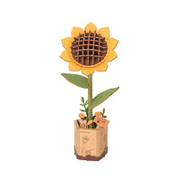 3D Modern Wooden Puzzle: Sunflower