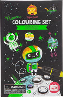 Neon Coloring Set: Outer Space