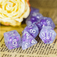 Lavender Butterfly Polyhedral Dice Set (7)