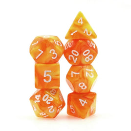 Lemon Sorbet Polyhedral Dice Set (7)