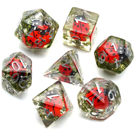 Red Ladybug Polyhedral Dice Set (7)