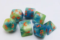 Scratched Clouds Polyhedral Dice Set (7)