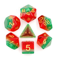 Watermelon Polyhedral Dice Set (7)