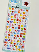 Happy Zoo Animals Puffy Stickers