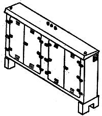 Details West 904 HO Scale 4-Door Electrical Relay Cabinet