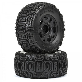 Warthog SC 2.2"/3.0" Off-Road Tires Mounted on Ripper Black 6x30 Removable 12mm Hex Wheels (2)