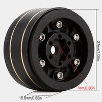 PowerHobby - 1.0" Brass Beadlock Crawler Wheels 1/24