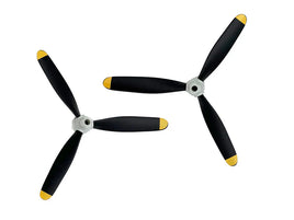 RAGE R/C - 3-Blade Scale Prop & Spinner (2-Pack); F4U Jolly Rogers, P-47 Thunderbolt
