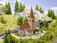 Church St. George with Bell Sound Unit -- Laser-Cut Kit - 6-7/16 x 3-7/16 x 9-15/16" 16.4 x 8.8 x 25.2cm