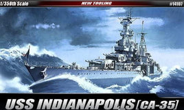 USS Indianapolis CA35 Heavy Cruiser (1/350th Scale) Plastic Military Model Kit