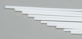 .035" Rod White Styrene Plastic (Pack of 10)