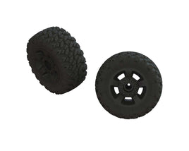 Arrma dBoots 'Ragnarok Mt' Tire Set Glued Black (2 Pack)