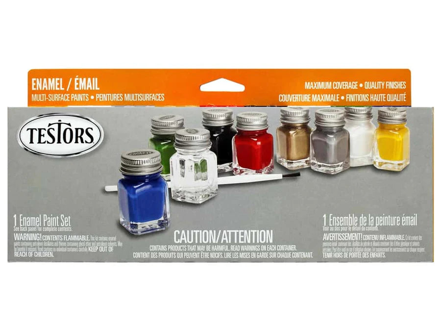 Testors, 9-Piece Enamel Paint Set, Military