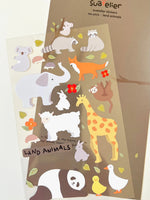 Land Animals Flat Stickers