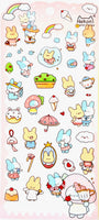 Nekoni Bunny Rabbit Flat Stickers