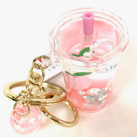 Pink Pearl Boba Floaty Key Charm