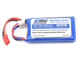 430mAh 3S 11.1V 20C LiPo Battery, 20AWG JST