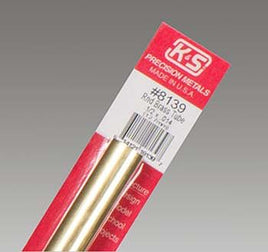 1/2" x 36" Single Round Brass Tube