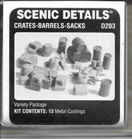 Scenic Details(R) -- Assorted Crates, Barrels & Sacks